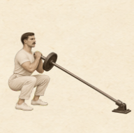 Landmine squat